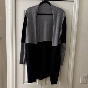 Vila Milano Black and Gray Open Front Cardigan